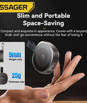 Essager Magnetische Draadloze Oplader voor Apple Watch - Draagbaar, Snel, USB-C & Lightning