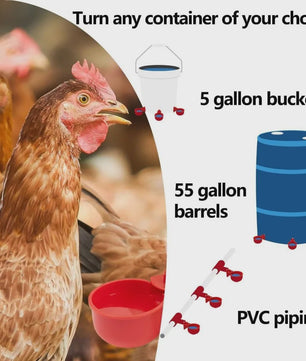Automatische Drinkbakjes voor Kippen en Watervogels - Set van 10