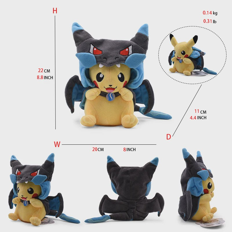 Pikachu, Eevee & Lucario Cosplay Pluche Speelgoed - 20-30CM Collectible Knuffel