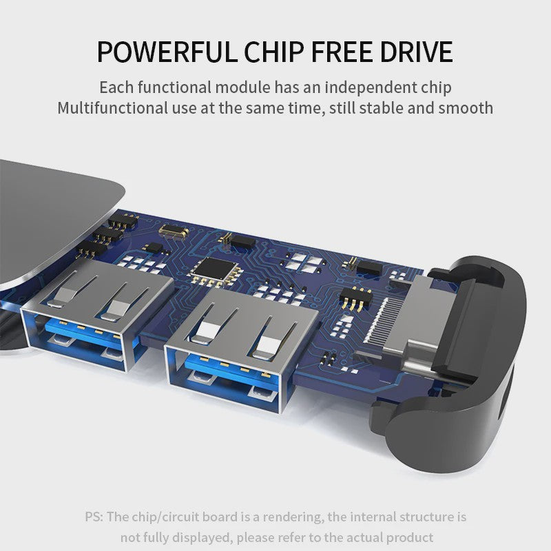 USB-C Hub met HDMI, PD 3.0, USB 3.0 - Docking Station voor MacBook & iPad