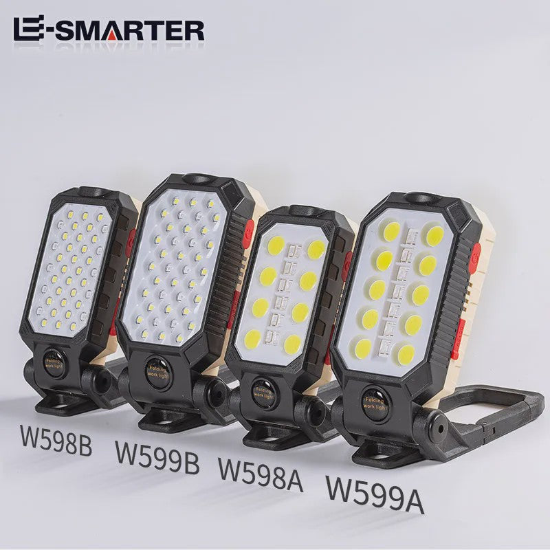 ESMARTER COB Werklamp - Draagbaar, USB Oplaadbaar, Noodverlichting & Zaklamp