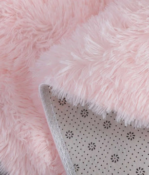 Zacht Rond Vloerkleed voor Kinderkamer Meisjes - Pluche Princess Kasteel Decor
