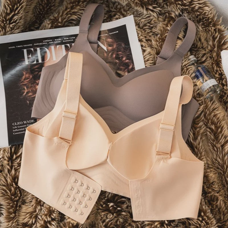 Set van 2 Naadloze Comfort BH's met V-hals en Brede Bandjes - Draadloos & Onzichtbaar