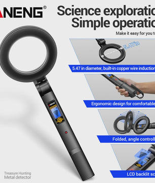 ANENG DM3005B Metaaldetector - Pro Schatzoeker met Pinpoint & Discriminatie