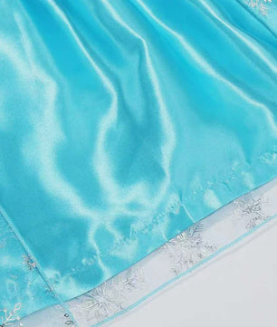 Elsa Prinsessenjurk Meisjes - Lange Mouwen, Sneeuwvlokken & Glitter - Perfect voor Feestjes & Carnaval