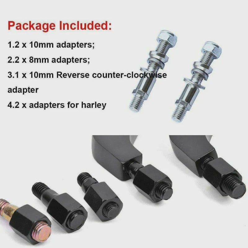 Set van 2 Motor Achteruitkijkspiegels - Universeel & Harley Compatibel