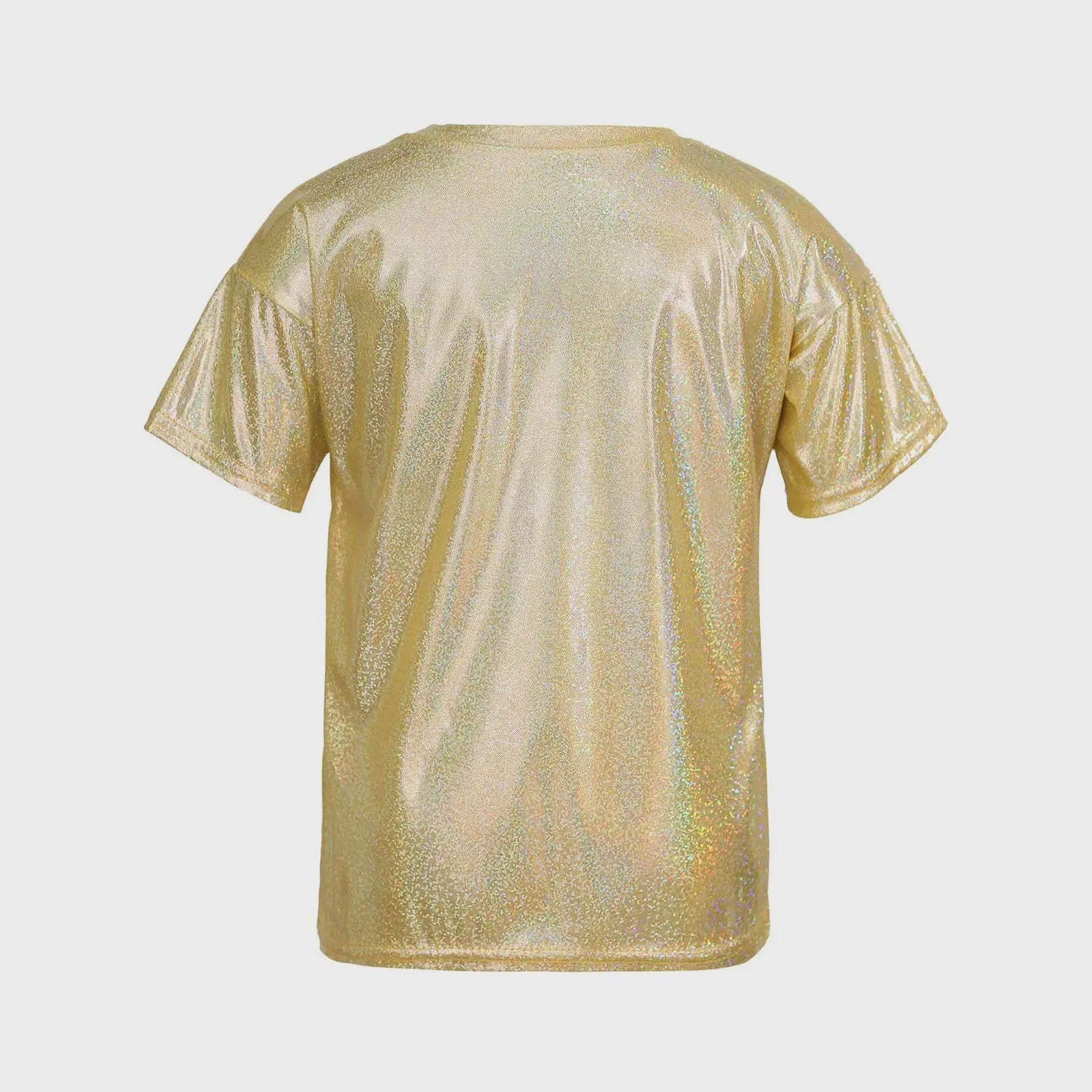 Glanzend Metallic Kinder T-shirt - Perfect voor Dans & Performance