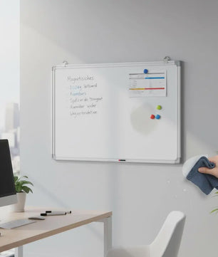 Magnetisch Whiteboard 80x60 cm met Aluminium Frame - Ideaal voor Kantoor en Thuis