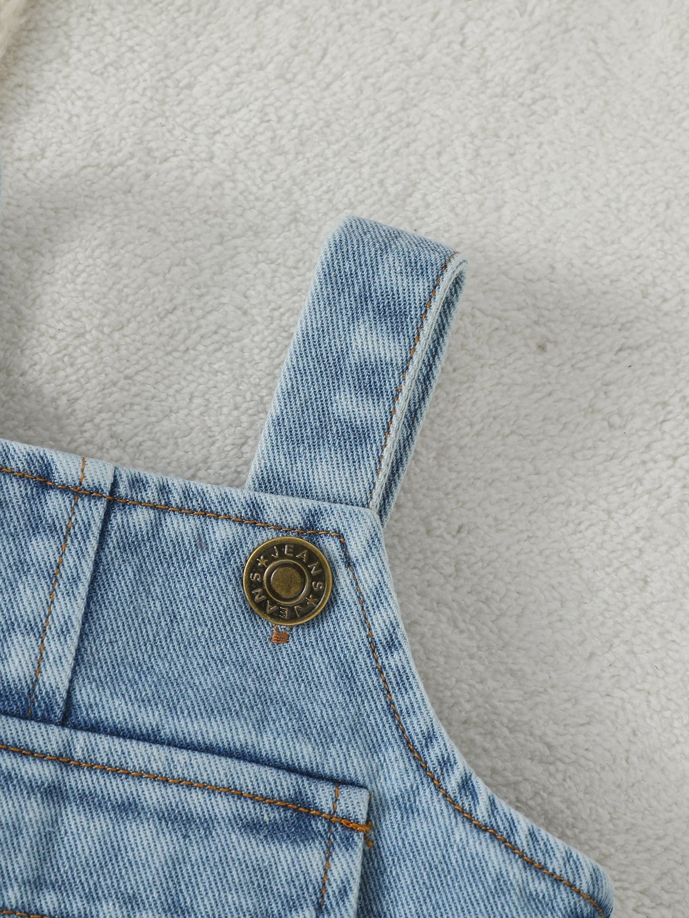 Schattige Baby Kleding Set: Longsleeve Top & Denim Tuinbroek met 'I Love Mama' Print