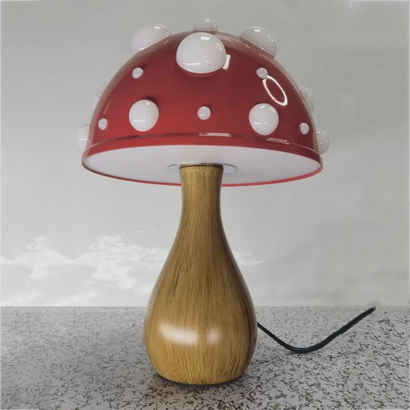 Amanita Paddenstoel Lamp met LED - Sfeervolle Decoratie voor Woonkamer & Nachtkastje