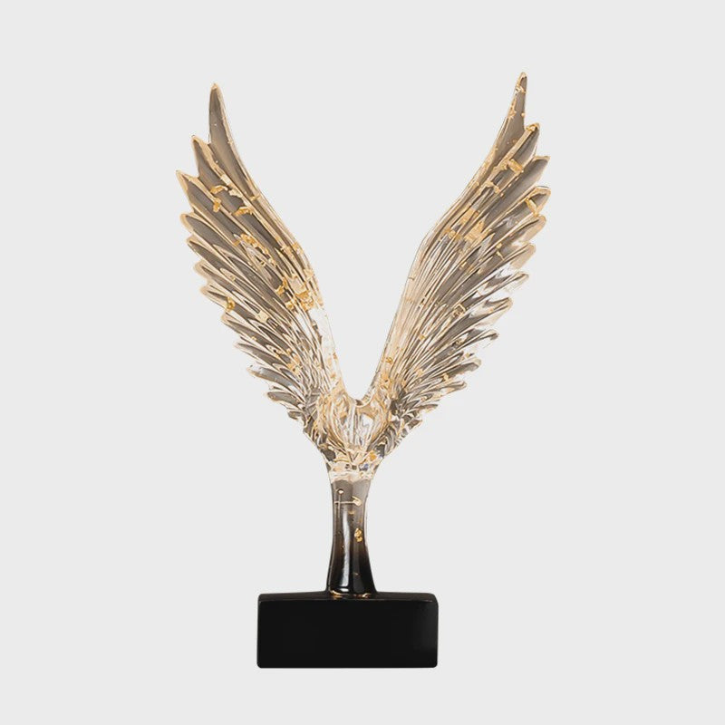 Abstracte Gouden Adelaar Sculptuur - Decoratieve Hars Beeldje voor Thuis