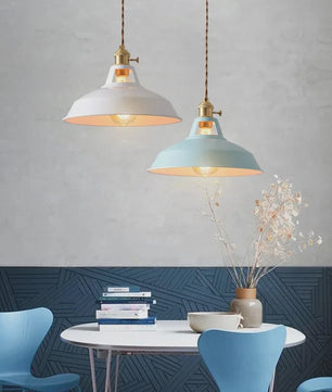 Retro Industriële Kleurrijke Hanglamp - Vintage Sfeer voor Keuken & Restaurant