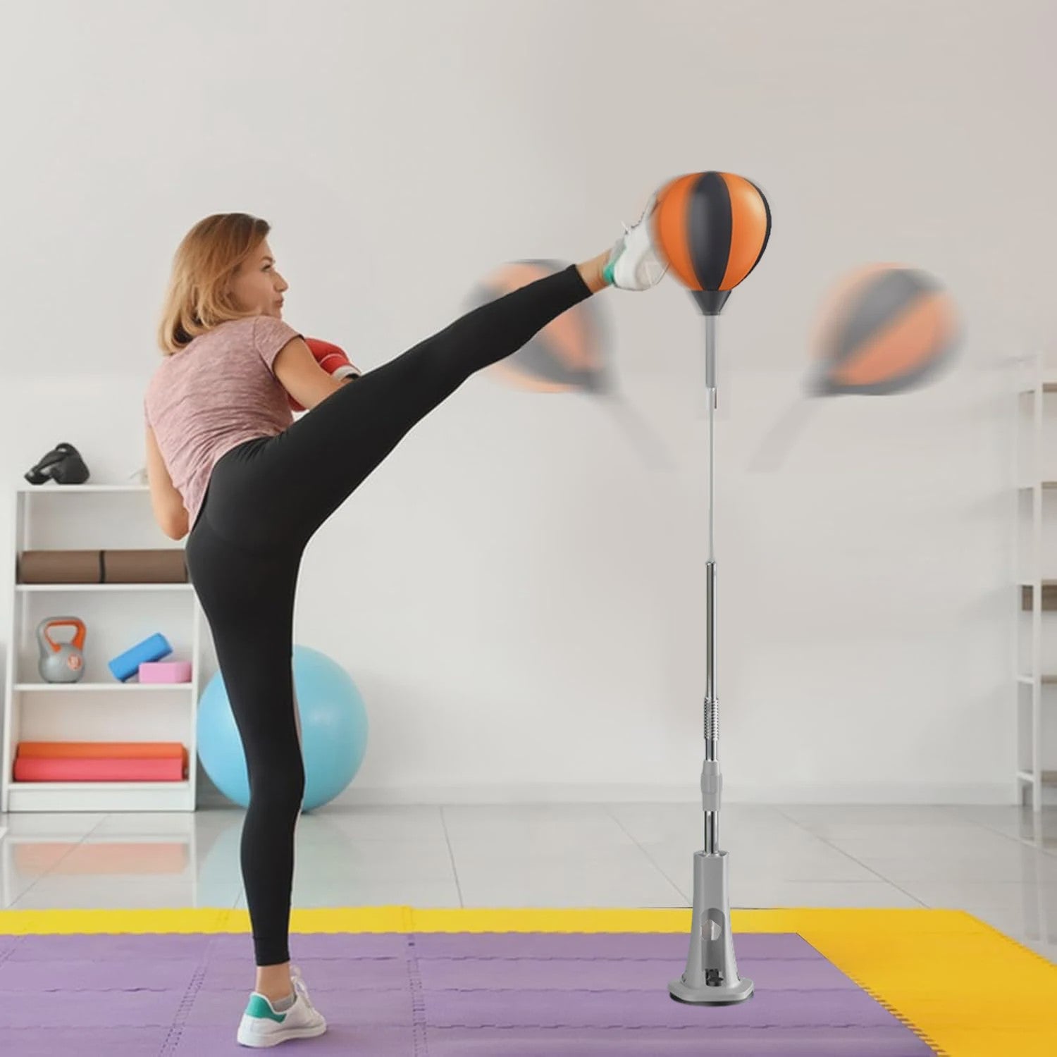 Opblaasbare Bokszak voor Reactie, Precisie & Wendbaarheid - Thuis Fitness & Training