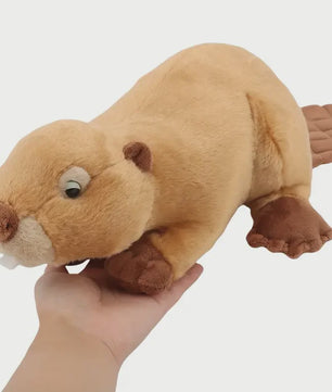 Realistische Bever Knuffel - Zacht Pluche Dier voor Kinderen & Decoratie