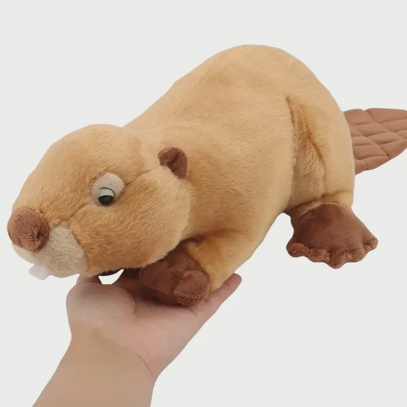 Realistische Bever Knuffel - Zacht Pluche Dier voor Kinderen & Decoratie