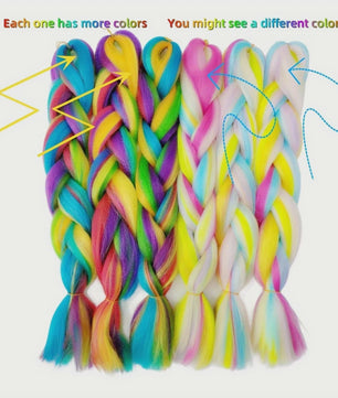 3x Jumbo Braids Haar Extensions - 24 Inch Synthetisch Vlecht Haar in 4 Kleuren voor Kinderen & Volwassenen