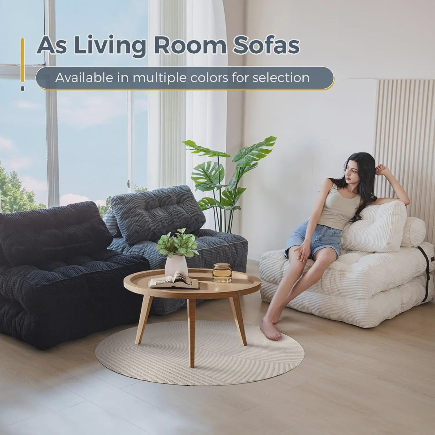 Opvouwbaar Slaapbank Stoel - Comfortabele Lounge Sofa Bed met Kussen