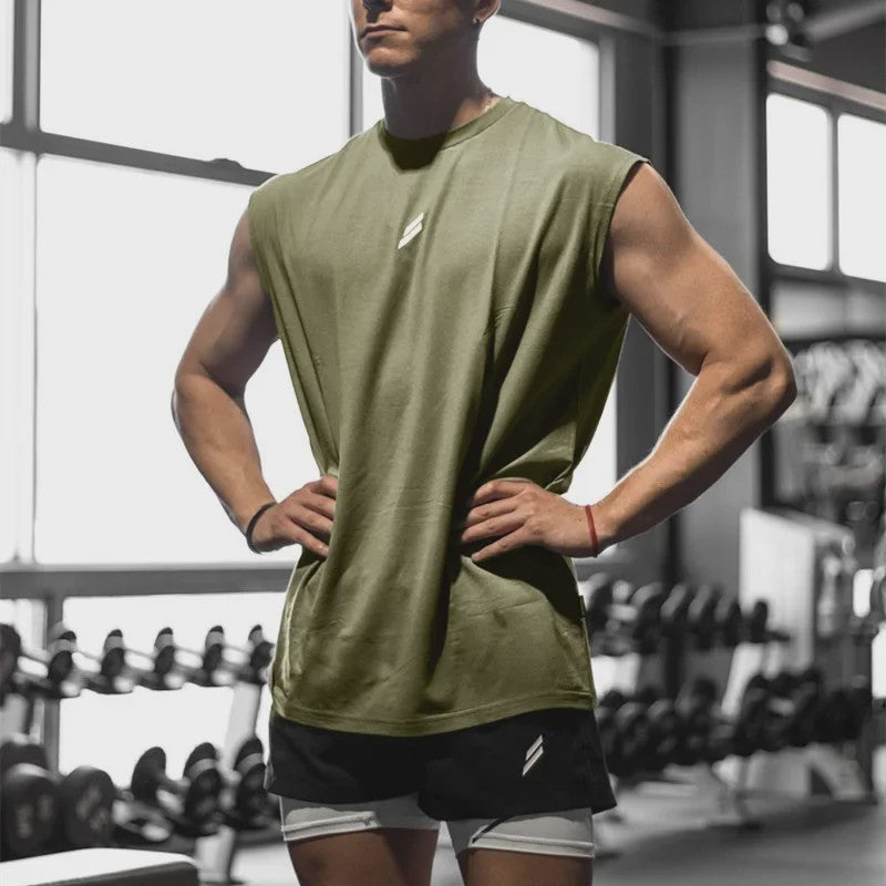 Heren Tanktop Zonder Mouwen - Sneldrogend & Ademend voor Fitness en Sport
