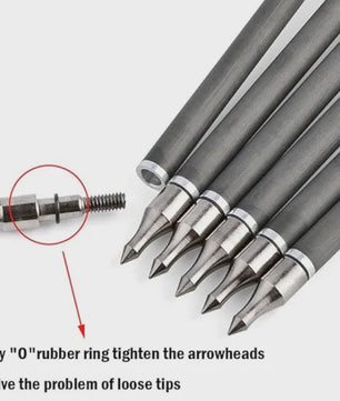 Set Carbon Pijlen SP500 - 6/12 Stuks - Verwisselbare Punts - Compound & Recurve Boog Schieten