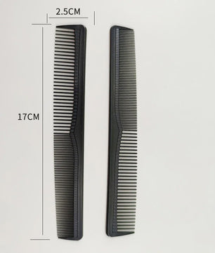 5x Carbon Fiber Kapperskam - Brede Tanden voor Styling & Hittebestendig