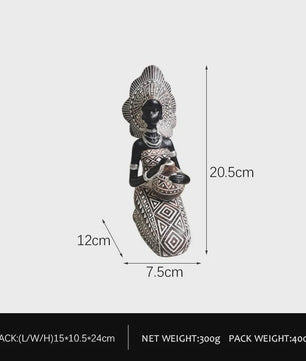 Afrikaanse Retro Decoratie Beeldjes - Stijlvolle Figuren voor Huis en Kast