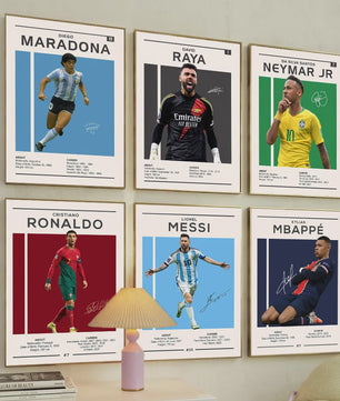 Iconische Maradona Handtekening Poster - Argentinië Voetbal Canvas Muurdecoratie