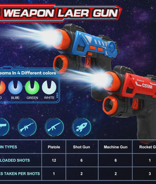 CSTAG Laser Tag Projector Spel: Interactieve Jacht op UFO's, Eenden & Dino's