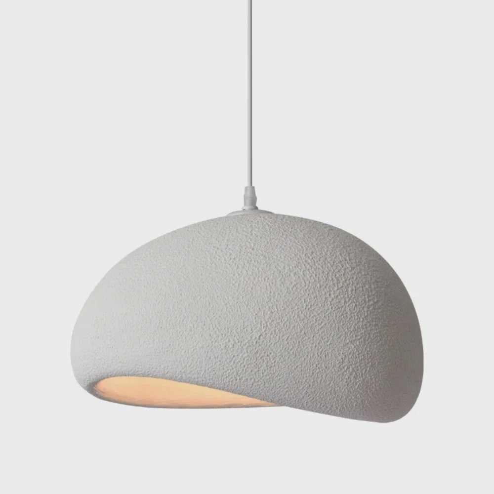 Japandi Wabi Sabi Hanglamp Wit - Stijlvolle Plafondlamp voor Woonkamer & Slaapkamer (30/50cm)