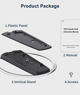 Verticale Standaard voor PS5, PS5 Pro & PS5 Slim - Zwart, Ruimtebesparend & Stabiel