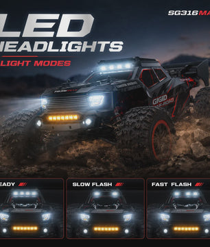 RC Crossauto 80 km/u - 1/16 4x4 Off-road Truck met LED Verlichting & 2.4G Afstandsbediening