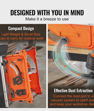 SucceBuy 10-inch Tafelzaag 8A - Draagbaar & Compact voor Jobsite & DIY Houtbewerking