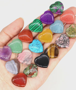 Natuurlijke Hartvormige Kristalstenen (20mm) - Amethist, Edelsteen voor DIY & Decoratie
