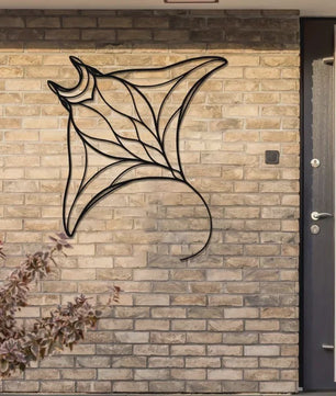 Unieke Metalen Wanddecoratie Manta Ray - Luxe Vis Hangend Ornament voor Huis & Kantoor