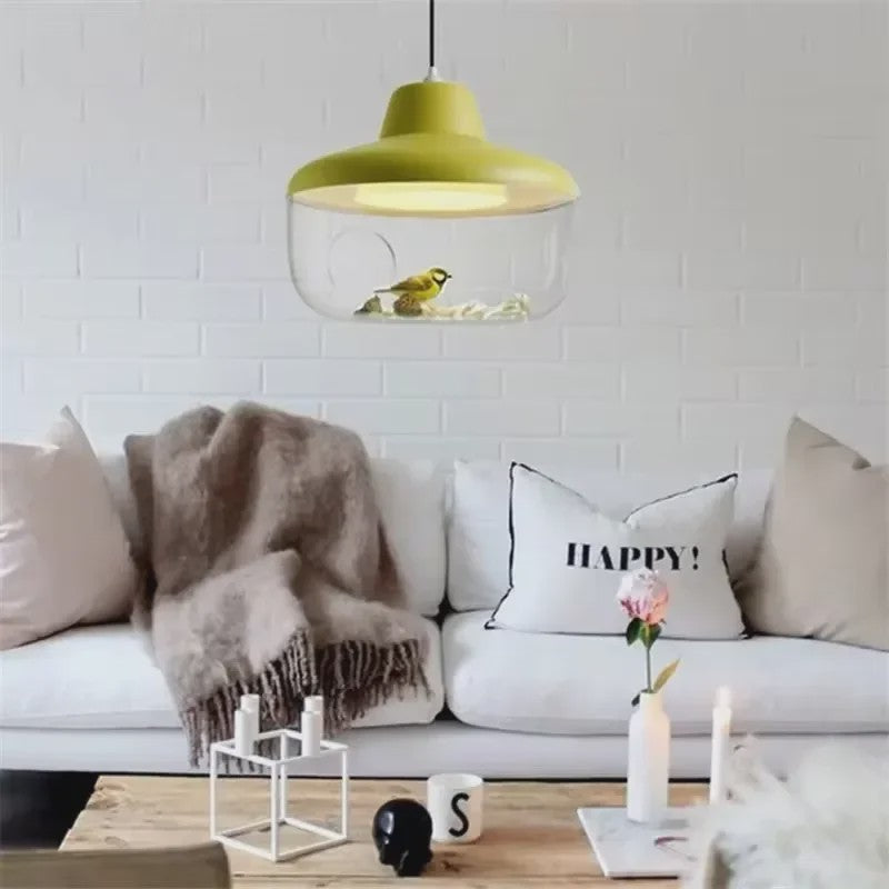Moderne Glazen LED Hanglamp met Decoratieve Elementen - Sfeervolle Verlichting voor Woonkamer & Kinderkamer