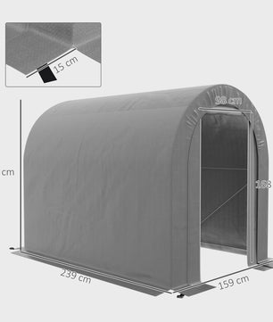 Outsunny Tuinopslag Tent - Waterdichte Fietsgarage met Verzinkt Metalen Frame