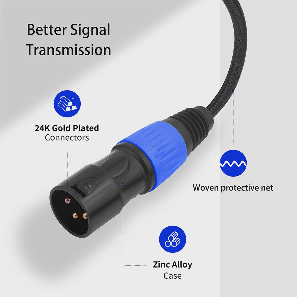 USB-C naar XLR Kabel - Hoogwaardige Audio-overdracht voor Versterkers, Speakers en Mixers