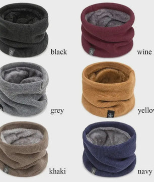 Warme Gebreide Sjaal met Pluche Voering - Unisex Winter Snood