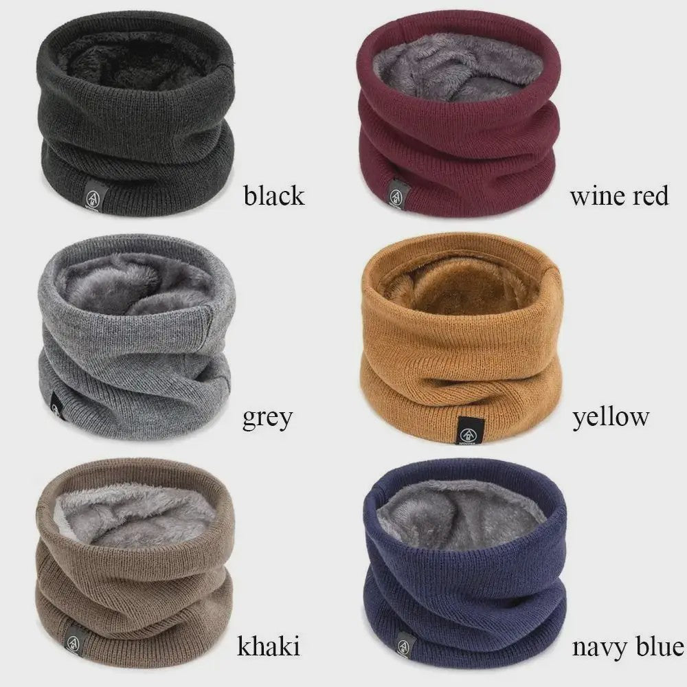 Warme Gebreide Sjaal met Pluche Voering - Unisex Winter Snood