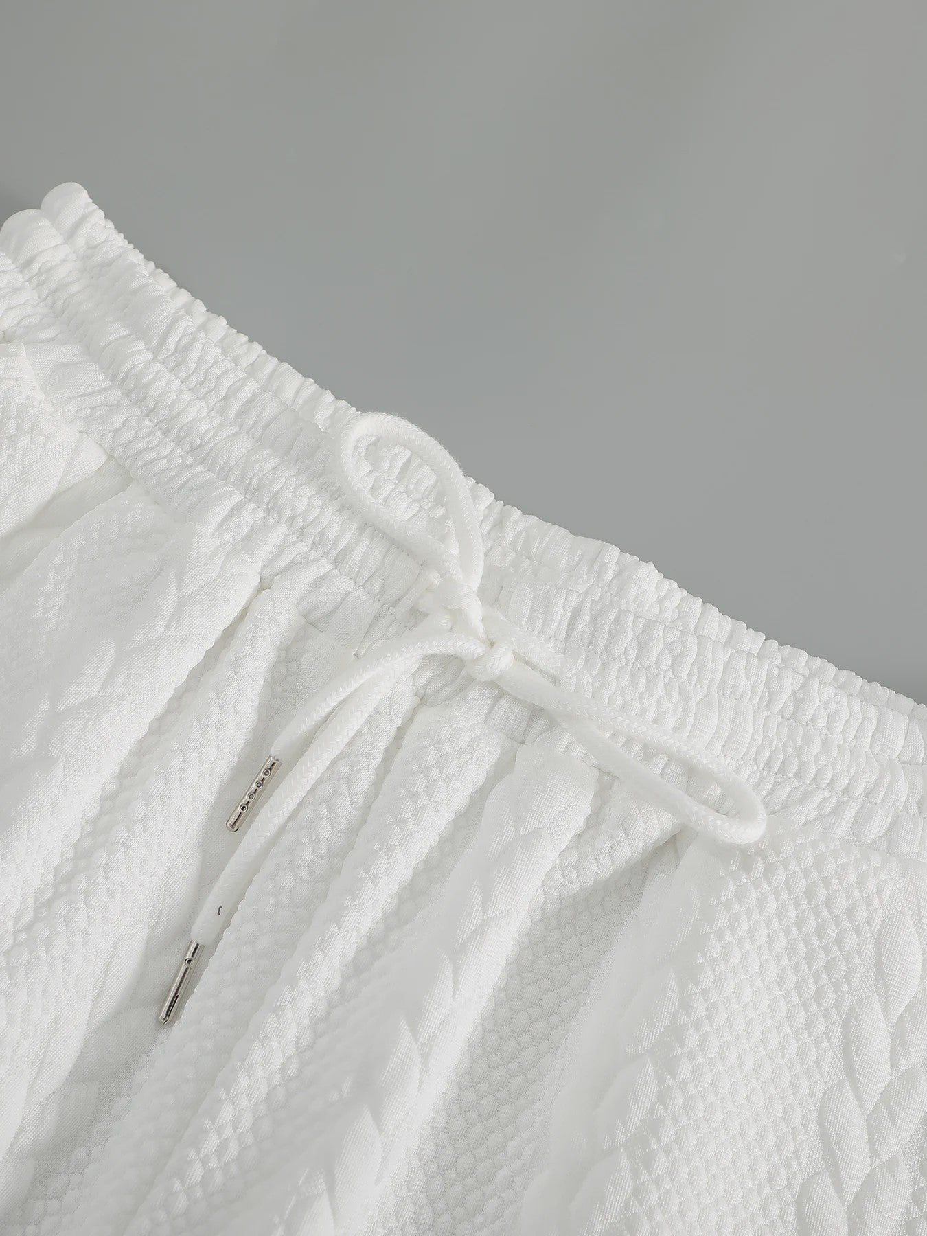 Heren Casual Shorts met Koord - Wit, Ademend & Los - 5 Inch Binnenbeenlengte
