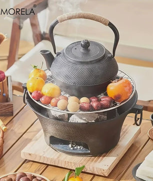 Gietijzeren Kolenbarbecue & Japanse Kolenstoof - Draagbaar voor Camping & Buiten