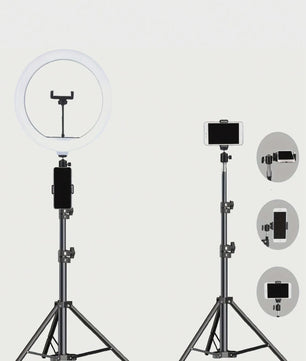 110cm Ring Light Statief Set met Telefoonhouder voor Live Streaming & Selfie