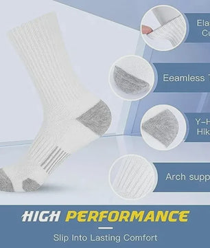 Heren Sportsokken 6/12 Paar - Comfortabel, Ademend & Duurzaam voor Outdoor, Gym & Voetbal