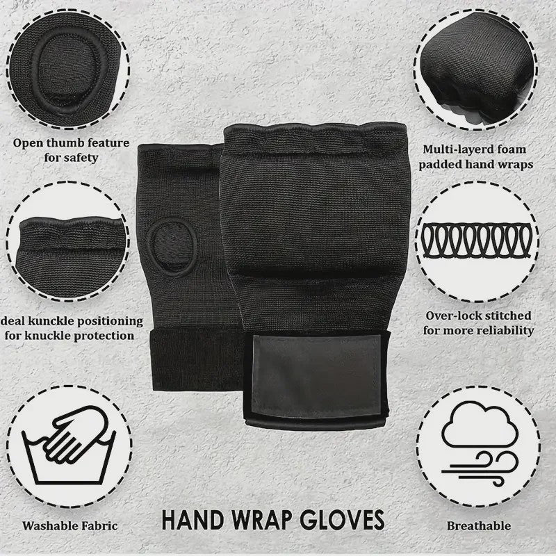 Half Vinger Bokshandschoenen met Lange Polsband - Ideaal voor MMA, Muay Thai & Training