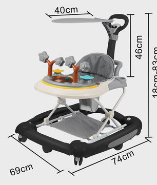 Baby Activity Walker met Speelboog - In Hoogte Verstelbaar - Vanaf 6 Maanden