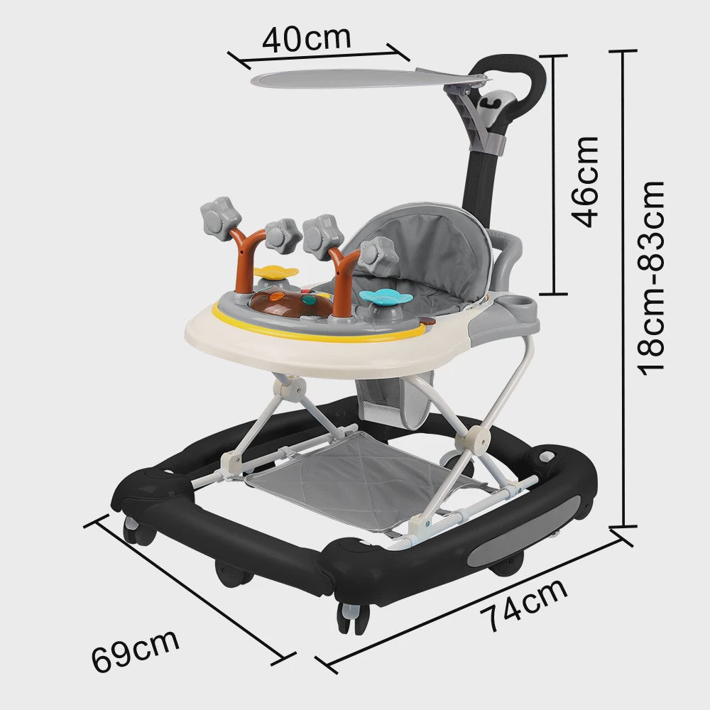 Baby Activity Walker met Speelboog - In Hoogte Verstelbaar - Vanaf 6 Maanden