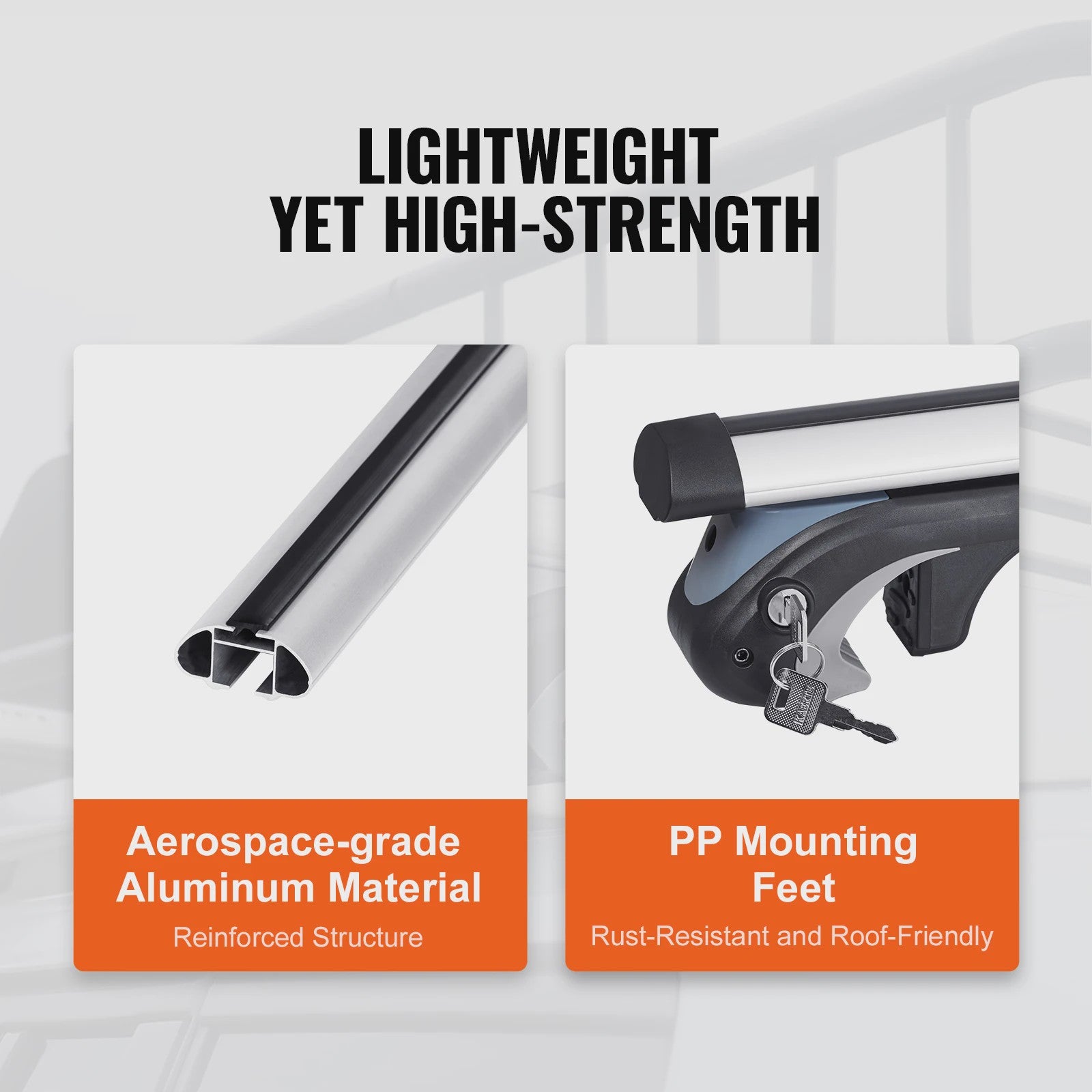 Verstelbare Aluminium Dakdragers (2 Stuks) - 200LBS Capaciteit