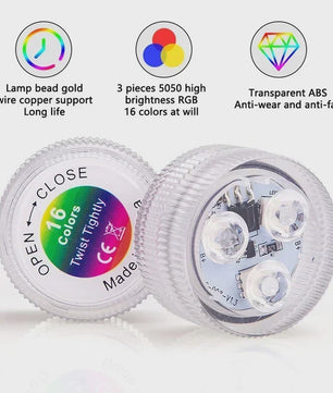 Waterdichte LED Lampjes op Batterijen met Afstandsbediening - 16 Kleuren