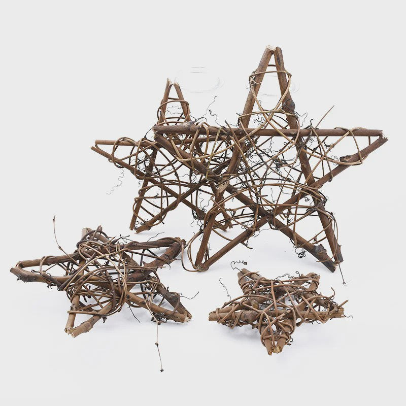 Handgemaakte Rotan Ster Krans Decoratie - 10/15/20cm - Kerst & Bruiloft