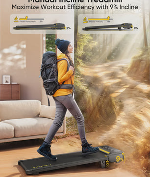 Toputure TP3 Walking Pad Loopband - 10 km/u, 9% Incline, 2.5PK, Compact & Slim