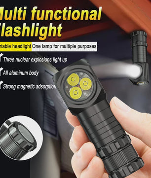 Krachtige Oplaadbare 3000LM LED Hoofdlamp - Waterdicht & Multifunctioneel voor Camping en Vissen